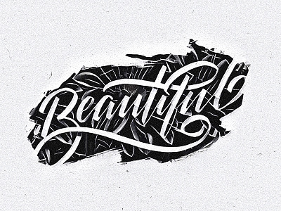 Beautiful beautiful lettering textures