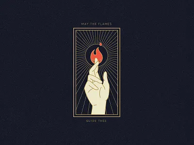 Ashen One dark souls fire flame hand icon illustration logo religion video game