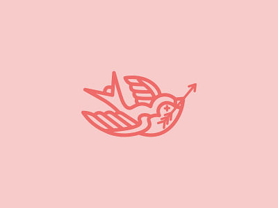 Birdie arrow bird peace slamdunk swallow tattoo vector