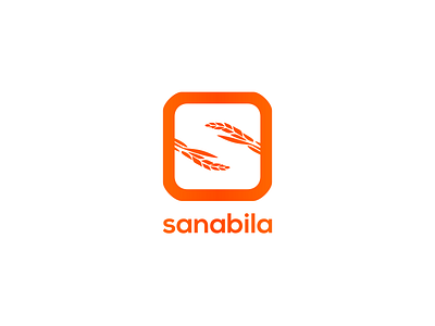 Sanabila hand logo monogram negative space negativespace orange s sanabila symbol wheat