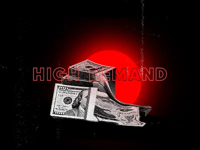 High Demand collage grain hot melt money noise risograph surreal texture