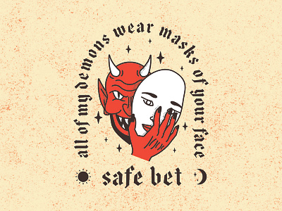 Safe Bet "Ghost" blackletter demon shirt tee texture