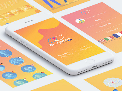 Dragoman App app design art direction illustration