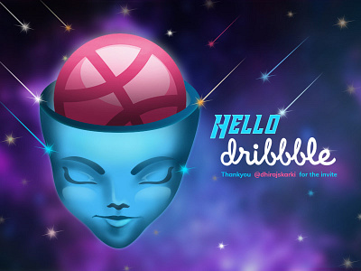 Hello Dribble courtesy dhiraj s. karki debutshot hello dribbble