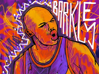 NBA All Star Series: Sir Charles illustration nba portraits sport