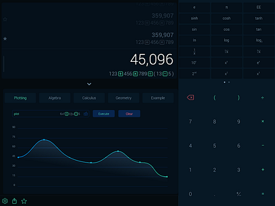 Minimal Calculator calculator dailyui interface ipad minimal numbers tablet
