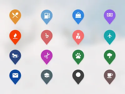 Map Icons clean icons location map pin ui
