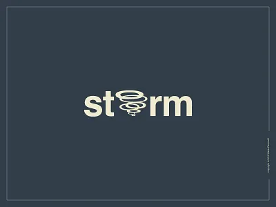 Storm Logotype calligram clever expressive typography flat logo logotype minimal simple smart storm type