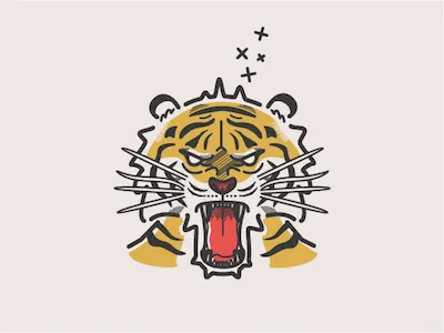 Tiger Illustration art details illustration lineart lines stripes tiger vector vector art wild