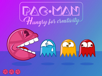 Pacman albania funny game illustration jetmir lubonja pacman