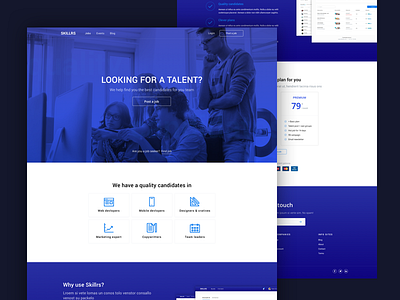 Skillrs - landing page candidates carrer hr it jobs landingpage recruting skills talent uidesign webdesign