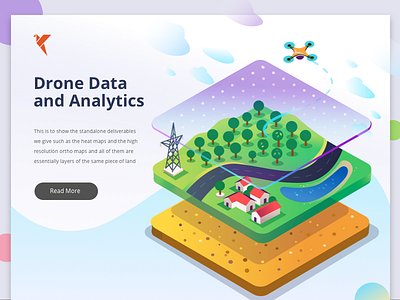 Drone Analytics analytics data decision drone gradient illustration insights isometric solutions