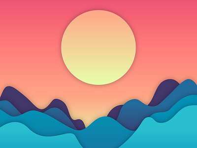 Sun Over The Waves album illustration music warm