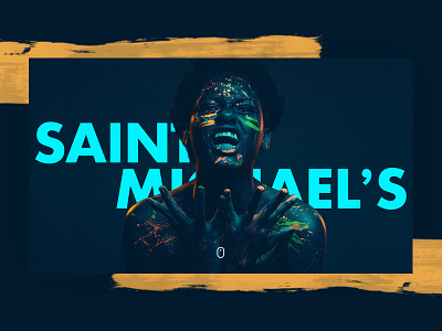 Saint Michael's Concept branding clean colour homepage landing minimal paint saint simple splash ui ux