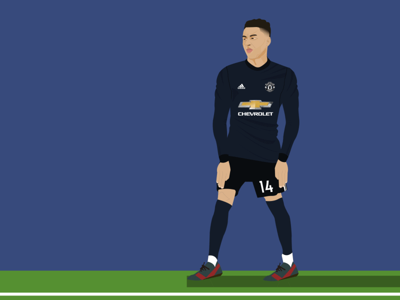 "...like Lingard did Emirates" animation dance football illustration lingard manchester motion soccer sports