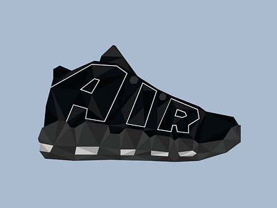 Nike Uptempo alvaromelgosa artdirection graphicdesign ilustration lowpoly nike vector