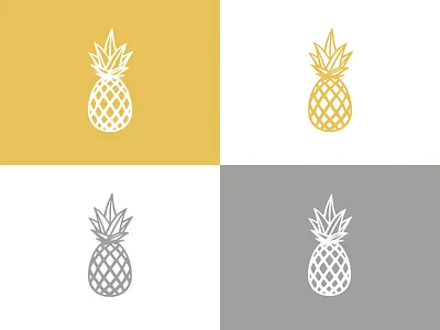 The Pine Logo Mark colorado denver detail friends fruit gold light modern pineapple sun yellow