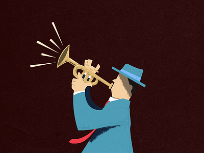 Tumpetist drawing illustration illustrator jazz painting photoshop trumpet trumpetist