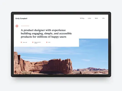 Personal site exploration home page layout personal portfolio typography ui design