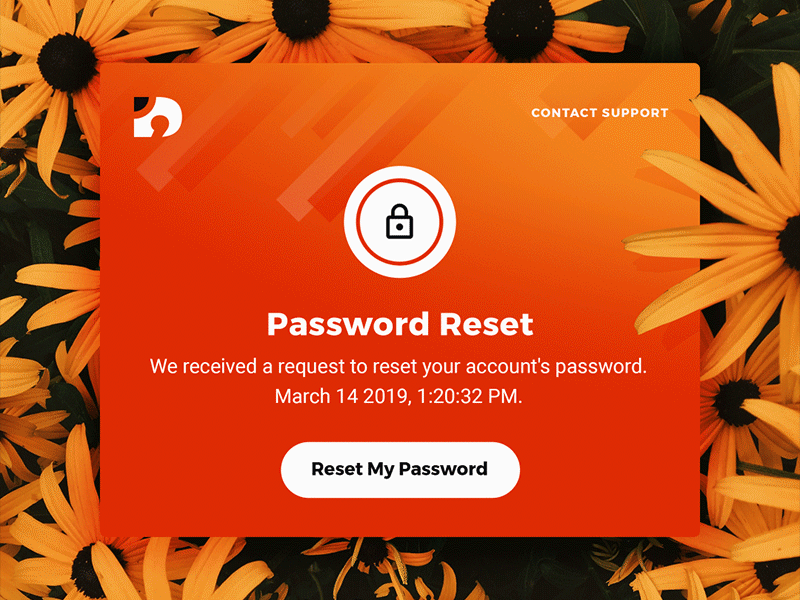 Animated Password Reset Email animated animation icon lock material motion notifications photoshop