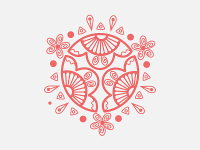 P.Design 02 apparel art branding clean color creative cute design dribbble flower graphic logo