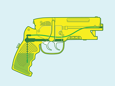 LAPD 2019 Water Blaster blade runner flat illustration vector water gun