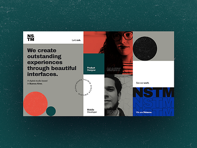 Ideas blue enterpreneur geometrics green identity mondrian practice red sketches studio website