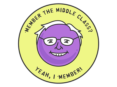 Member Bernies badge bernie sanders feel the bern illustration member berries middle class south park vector