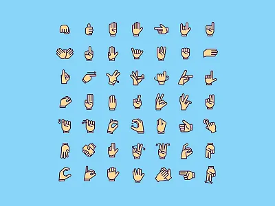 Hands pack lineal design diseñografico freeicons hands icondesign icons instalove logo minimal signlanguage valencia vectorart