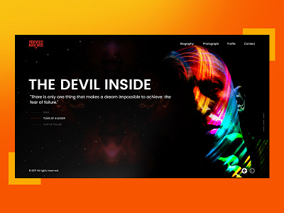 Landing page devil front