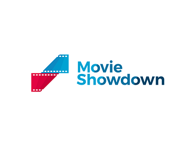 Movie Showdown logo design: twisted film strip + S letter actors films app game celebrity celebrities cinema entertainment film movie strip films flat 2d geometric letter mark monogram logo logo design movies multiplayer trivia s vector icon mark symbol