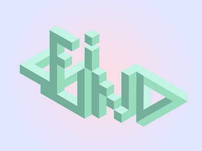 Isometric Typography illustration isometric monument valley typography