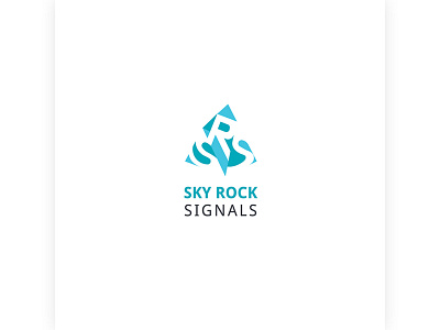 Sky Rock Signals logo bitcoin blockchain blue btc crypto efire finance logo logotype rock signal tade