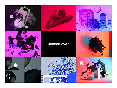 RenderLove™ 2018 3d art c4d color design digital digitalart gradient music swiss