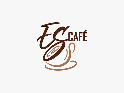 ES Café brand branding cafe café coffee corporate identity graphic design logo logo design mark visual
