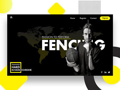 Fencing Landing Page clean concept flat interface landing minimal page ui ux web webdesign website