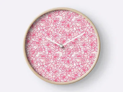 Spring time blossom cherry floral flower hand drawn japan pattern pink sakura spring tender