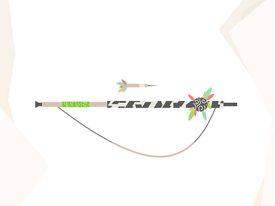 Day 99 - Dart blow bold colour dart feather flat design pierce shapes tribal tribe weapon