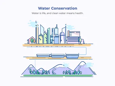 Water Conservation creative digital drawing environment health illustration water