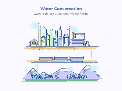 Water Conservation creative digital drawing environment health illustration water