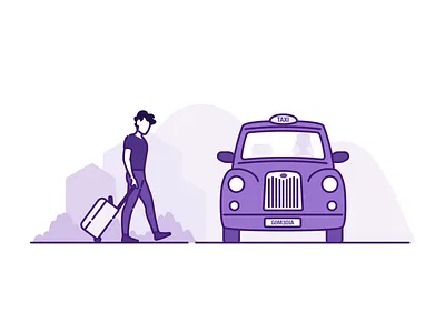 Cab art digital illustration illustrator vector