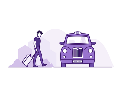 Cab art digital illustration illustrator vector