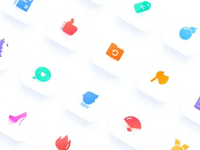 icon bule icon red work