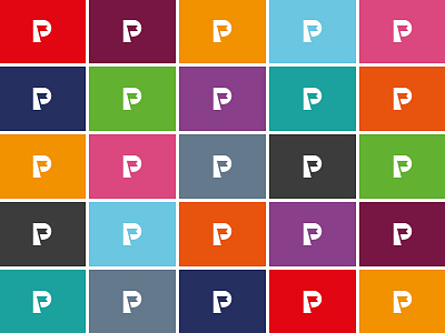 Brand visual blocks + patterns brand branding color colour identity logo logo mark mark music p vibrant visual