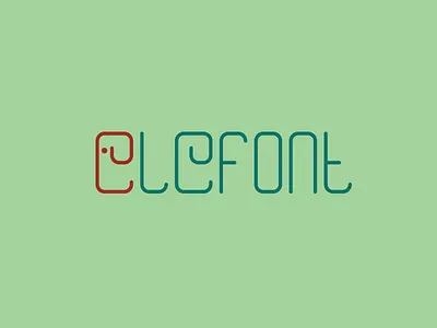 Elefont brand icon identity illustration logo minimalism