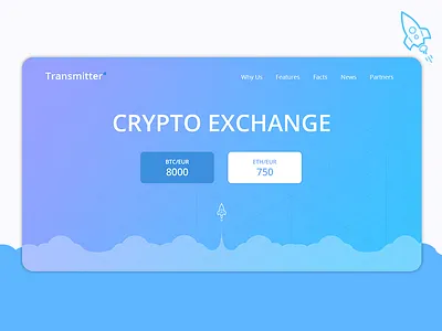 Crypto Exchange bitcoin crypto landing ui ux