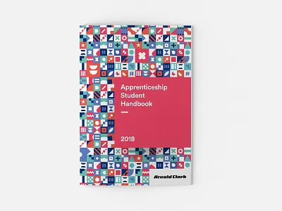 Apprenticeships Prospectus brochure colours cover geometric pattern prospectus squares