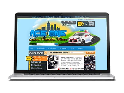 Fun Driving School Website creative design designer for hire hire developer uiux web development website design