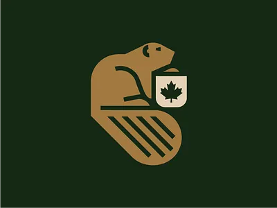 Canadian Beaver badge beaver canada canadian coatofarms flag leaf mapple oak wood