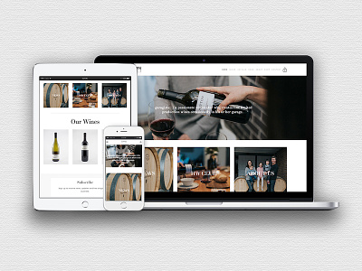 Hutton Wines art minimalist simple squarespace ui ux web design website